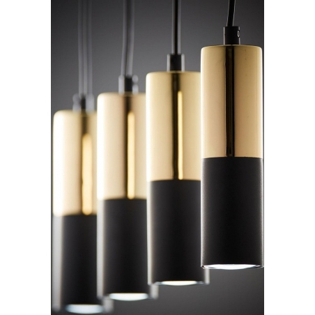 Lampa wiszące tuby glamour Elit Black 71 czarno-złota TK Lighting