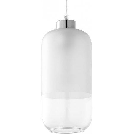 Lampa wisząca szklana Marco Silver 14 biała TK Lighting