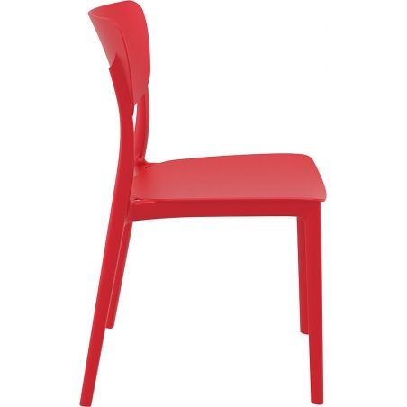 Monna red polypropylene chair Siesta