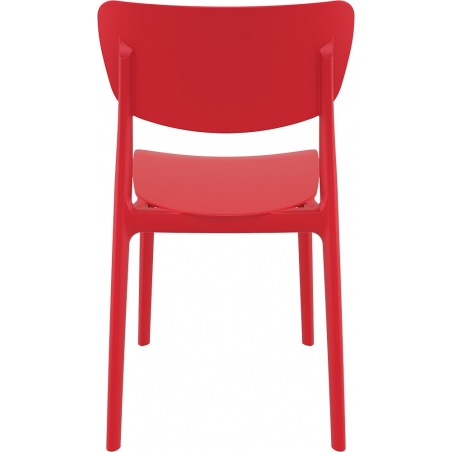 Stylowe Krzesło z tworzywa Monna Czerwone Siesta do restauracji i kawiarni.
