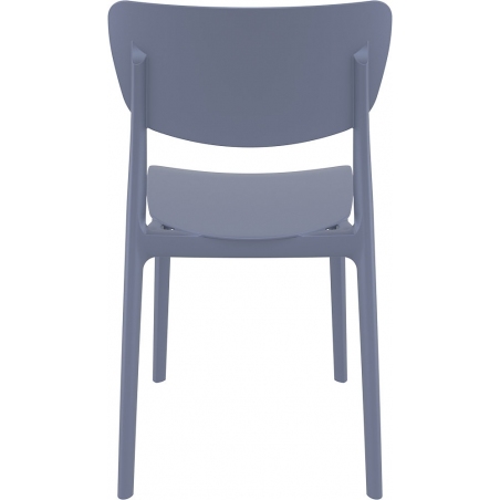 Stylowe Krzesło z tworzywa Monna Ciemno szare Siesta do restauracji i kawiarni.