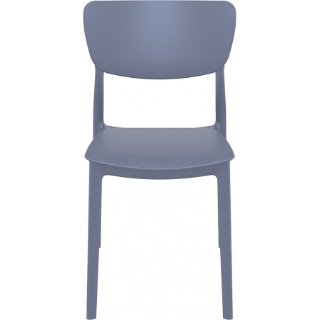 Monna dark grey polypropylene chair Siesta