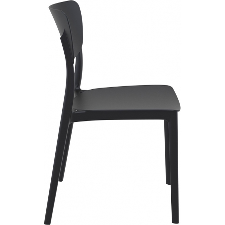 Monna black polypropylene chair Siesta