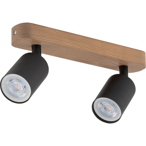 Top Wood black&wood scandinavian double ceiling spotlight TK Lighting