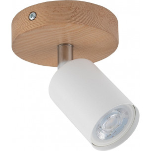 Top Wood white&wood scandinavian single ceiling spotlight TK Lighting