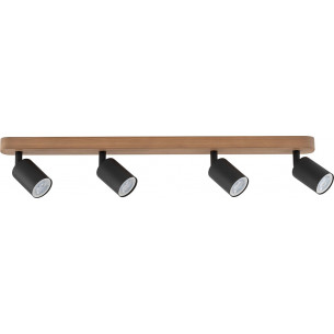 Top Wood black&wood scandinavian ceiling spotlight with 4 lights TK Lighting