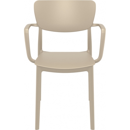 Stylowe Krzesło z podłokietnikami Lisa Beżowe Siesta do restauracji i kawiarni.