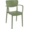 Lisa olive chair with armrests Siesta