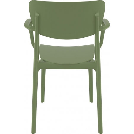 Stylowe Krzesło z podłokietnikami Lisa Oliwkowe Siesta do restauracji i kawiarni.