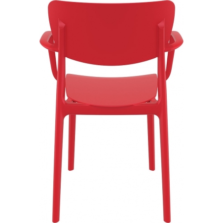 Stylowe Krzesło z podłokietnikami Lisa Czerwone Siesta do restauracji i kawiarni.