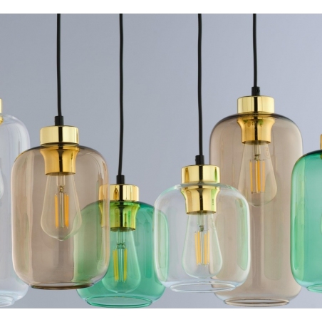 Marco Green VI multicolour glass pendant lamp TK Lighting