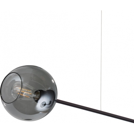 Stylowa Lampa sufitowa 2 szklane kule Libra 114 grafitowa TK Lighting do salonu i sypialni