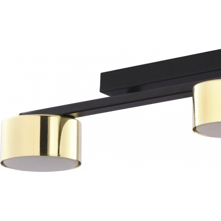 Dallas LED black&gold glamour ceiling lamp with 3 lights TK Lighting