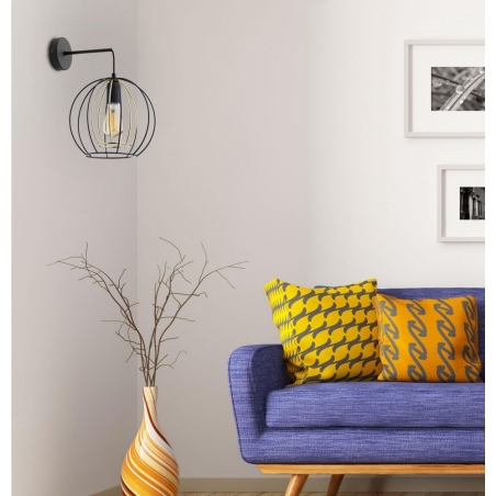Jaula black&gold wire hanging wall lamp TK Lighting