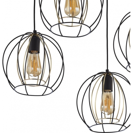 Jaula black&gold wire balls pendant lamp TK Lighting