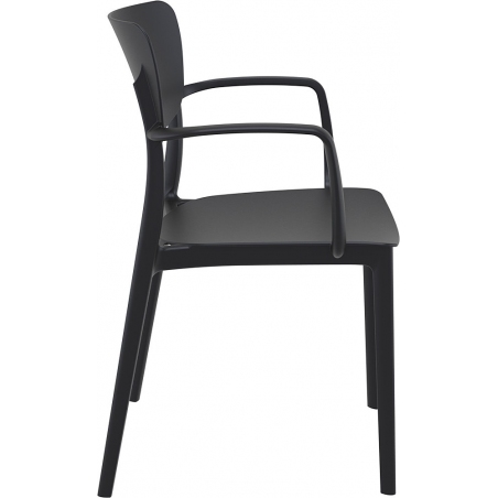 Lisa black chair with armrests Siesta