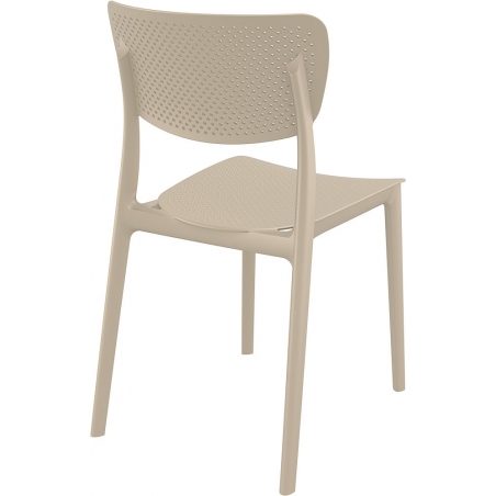 Lucy beige plastic openwork chair Siesta