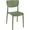 Lucy olive plastic openwork chair Siesta