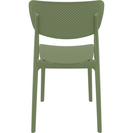 Lucy olive plastic openwork chair Siesta