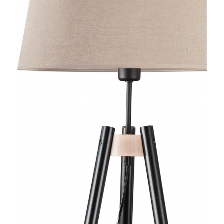 Vaio natural wooden tripod floor lamp with shade TK Lighting