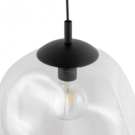 Designerska Lampa wisząca szklana kula Sol Clear Przeźroczysta TK Lighting do salonu i sypialni.