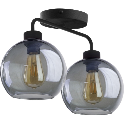 Bari II graphite glass semi flush ceiling light TK Lighting