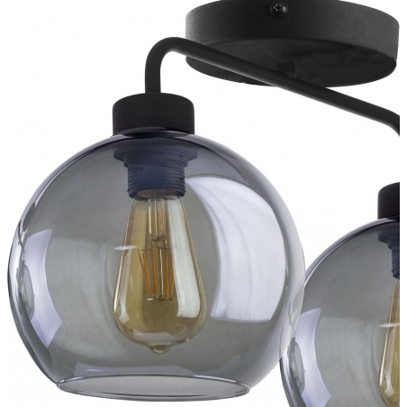 Stylowa Lampa sufitowa szklana Bari II Grafitowa TK Lighting do salonu i kuchni.