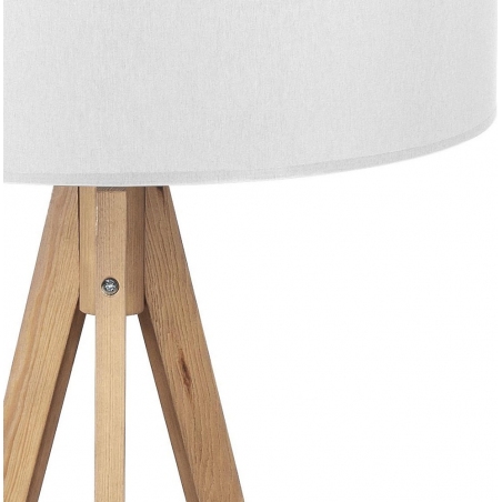 Treviso white wooden tripod floor lamp with shade TK Lighting