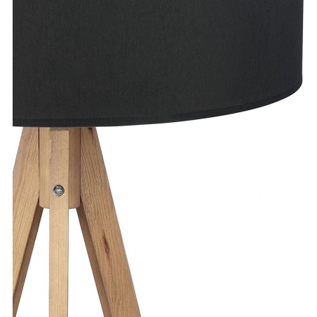 Treviso black wooden tripod floor lamp with shade TK Lighting