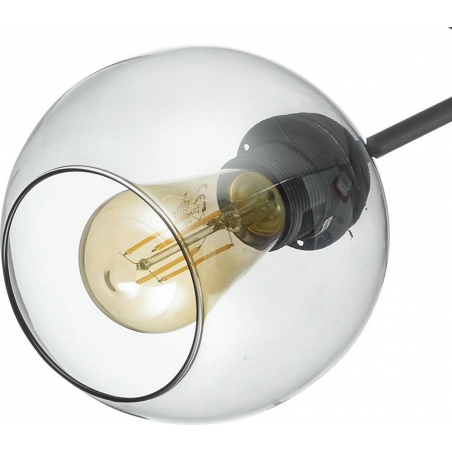 Fairy III graphite glass balls semi flush ceiling light TK Lighting