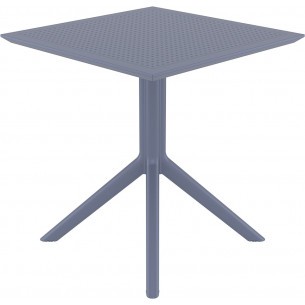 Sky 70x70 dark grey square garden table Siesta