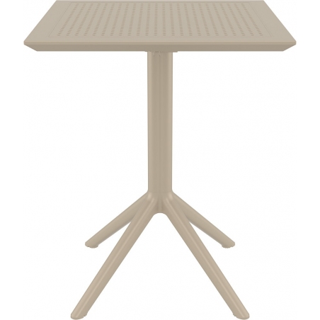 Kwadratowy Stół kwadratowy na jednej nodze 60x60 Beżowy Siesta do jadalni, salonu i kuchni.