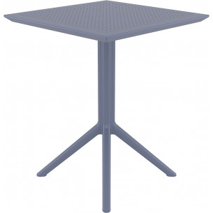 Sky 60x60 dark grey square garden table Siesta