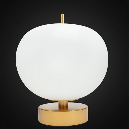 Apple white glass table lamp Altavola