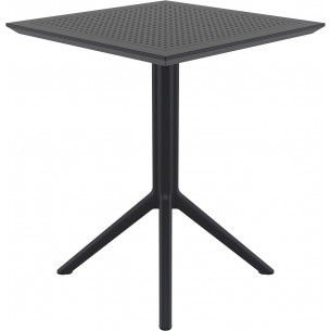 Sky 60x60 black square garden table Siesta