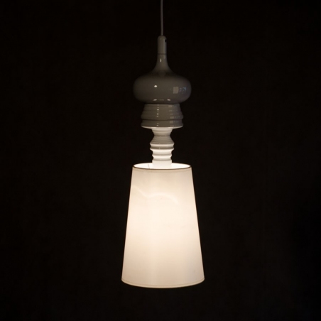 Jos S 18 silver pendant lamp with shade