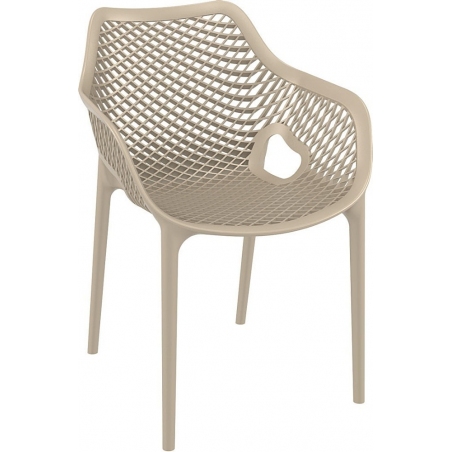 Air XL beige openwork chair with armrests Siesta