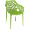 Stylowe Krzesło ażurowe z podłokietnikami Air XL Zielone Siesta do restauracji i kawiarni.