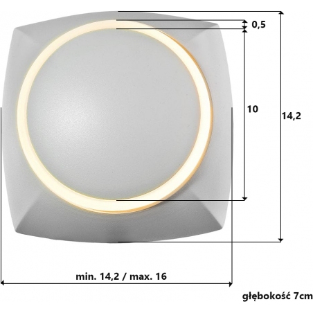 Kinkiet regulowany nowoczesny Nikko LED biały Auhilon