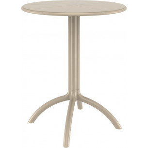 Octopus 60 beige one leg round garden table Siesta