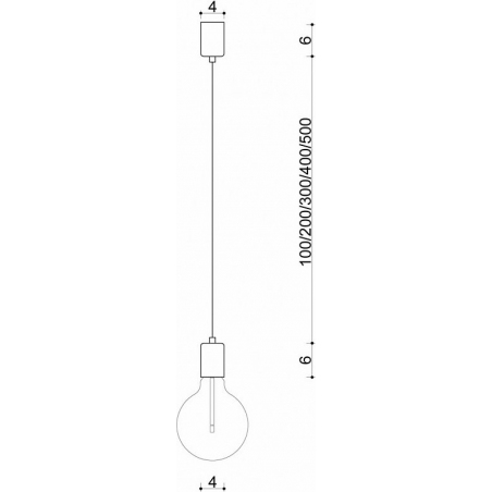 Loft Metal Line precious anthracite "bulb" pendant lamp Kolorowe kable