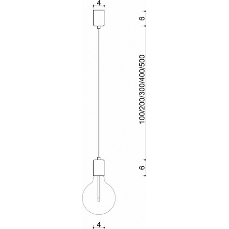 Loft Metal Line carbon "bulb" pendant lamp Kolorowe kable