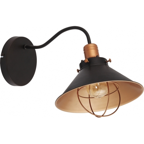 Garret 25 dark brown industrial wall lamp Nowodvorski