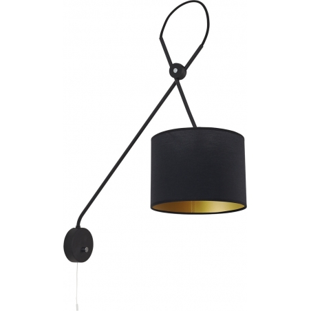 Viper black wall lamp with arm Nowodvorski
