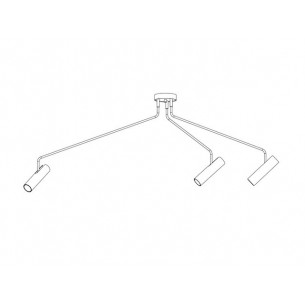 Stylowa Lampa sufitowa na wysięgniku Eye Cold 3 Czarna do salonu i sypialni. 2