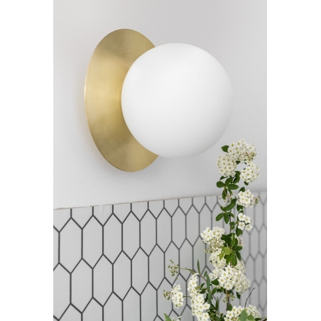 Borra 20 white&brass glamour glass ball ceiling lamp Ummo
