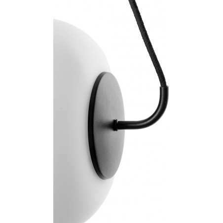 Lampa wisząca szklana designerska Epli II biało-czarna Ummo