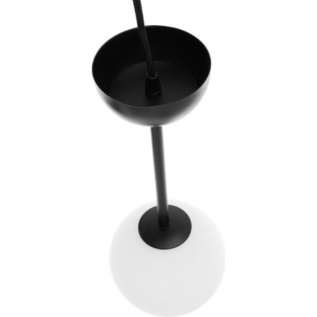 Lampa wisząca szklana kula Gladio 15 biało-czarna Ummo