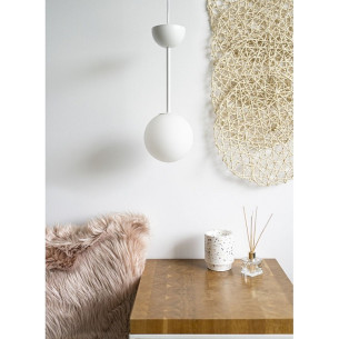 Gladio 15 white glass ball pendant lamp Ummo