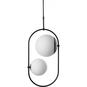 Koban C 28 white&black glass balls pendant lamp Ummo